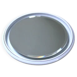Grand Miroir Lumineux Rond Vintage Céramique Space Age 68cm - Année 70