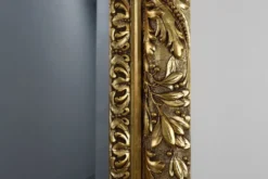 Grand miroir mural en chêne baroque rustique français, vers 1850