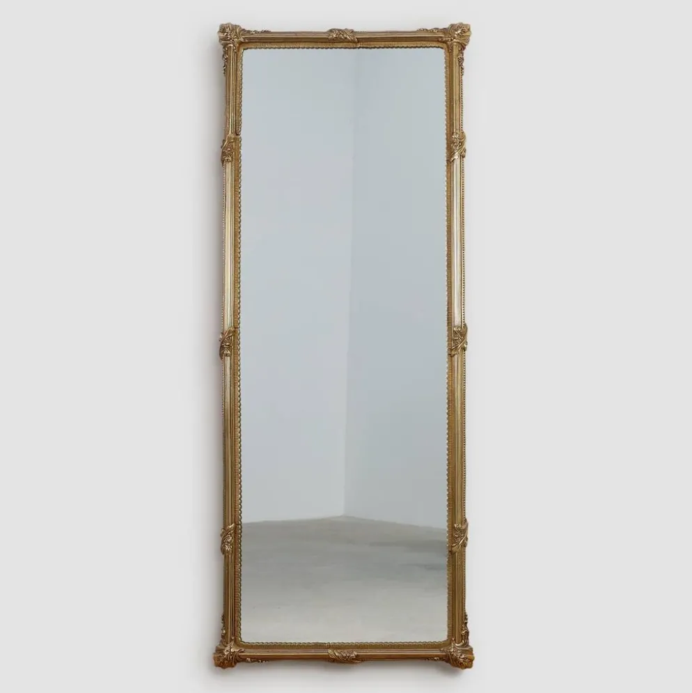 Grand miroir néoclassique en cuivre français, XXe siècle