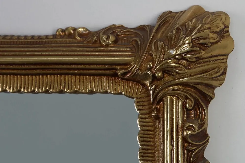 Grand miroir néoclassique en cuivre français, XXe siècle