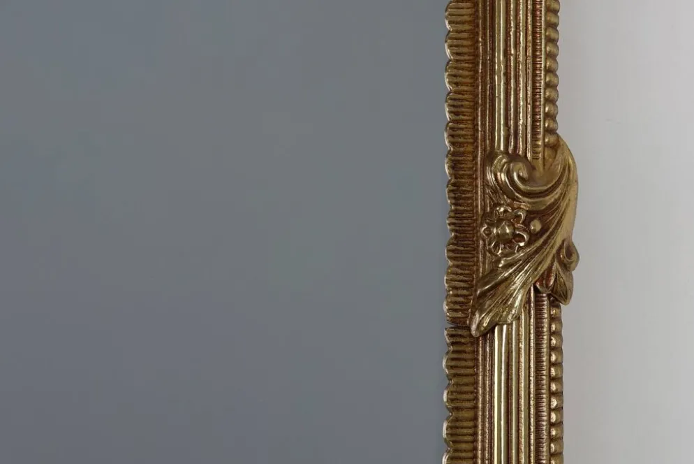 Grand miroir néoclassique en cuivre français, XXe siècle