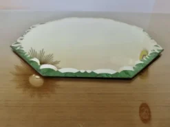 Grand miroir octogonal biseauté à poser, années 40