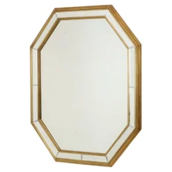 Grand miroir octogonal Deknudt, style Hollywood Regency