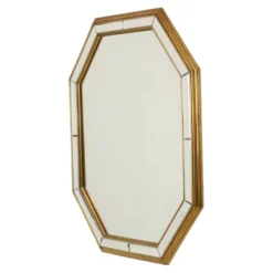 Grand miroir octogonal Deknudt, style Hollywood Regency