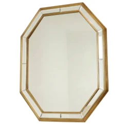 Grand miroir octogonal Deknudt, style Hollywood Regency