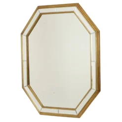Grand miroir octogonal Deknudt, style Hollywood Regency