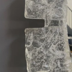 Grand miroir ovale en glace par Egon Hillebrand années 1970