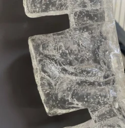 Grand miroir ovale en glace par Egon Hillebrand années 1970
