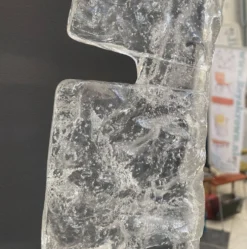 Grand miroir ovale en glace par Egon Hillebrand années 1970