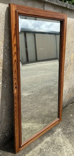 Grand miroir porte d'armoire vintage, années 40 /50