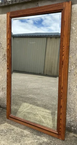 Grand miroir porte d'armoire vintage, années 40 /50