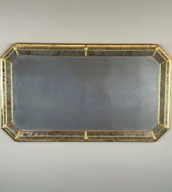 Grand miroir rectangulaire biseauté, XXe siècle