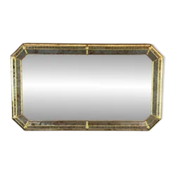 Grand miroir rectangulaire biseauté, XXe siècle