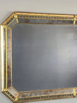 Grand miroir rectangulaire biseauté, XXe siècle