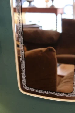 Grand miroir rétroviseur des années 1950