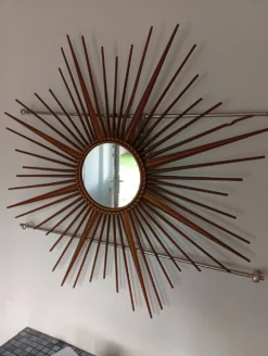 Grand miroir soleil chaty Vallauris 0,80 cm de diamètre.