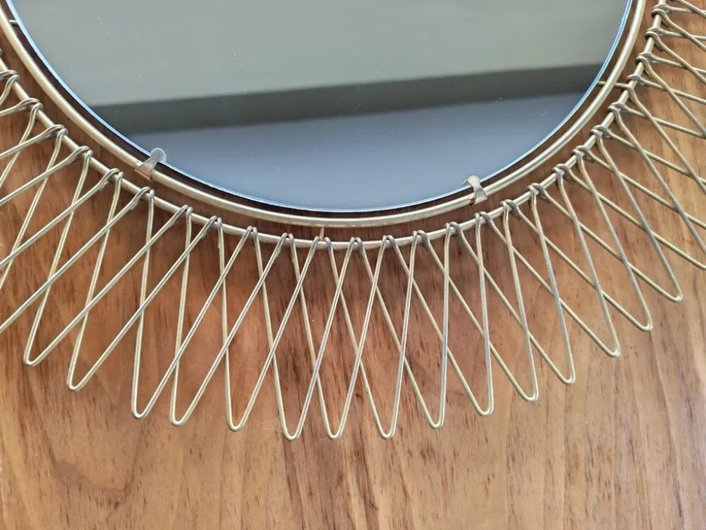 Grand miroir soleil Erdecor années 50