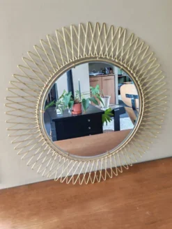 Grand miroir soleil Erdecor années 50