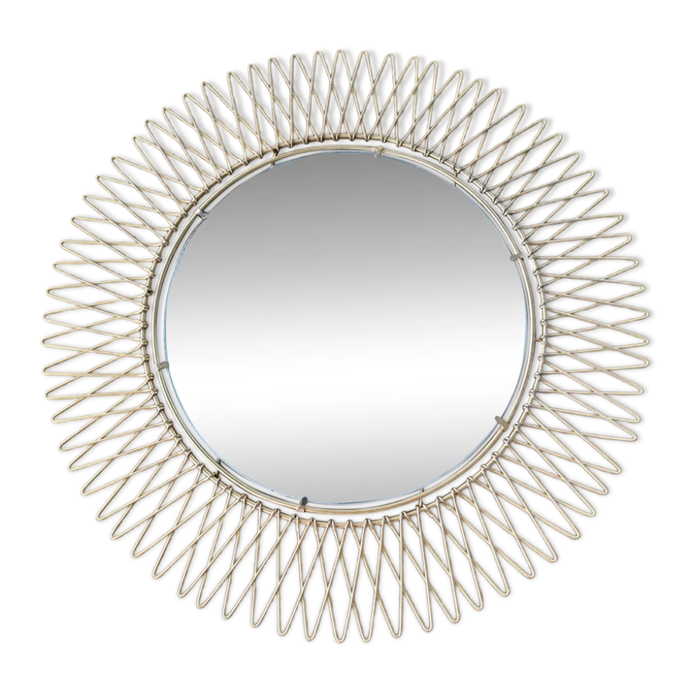 Grand miroir soleil Erdecor années 50