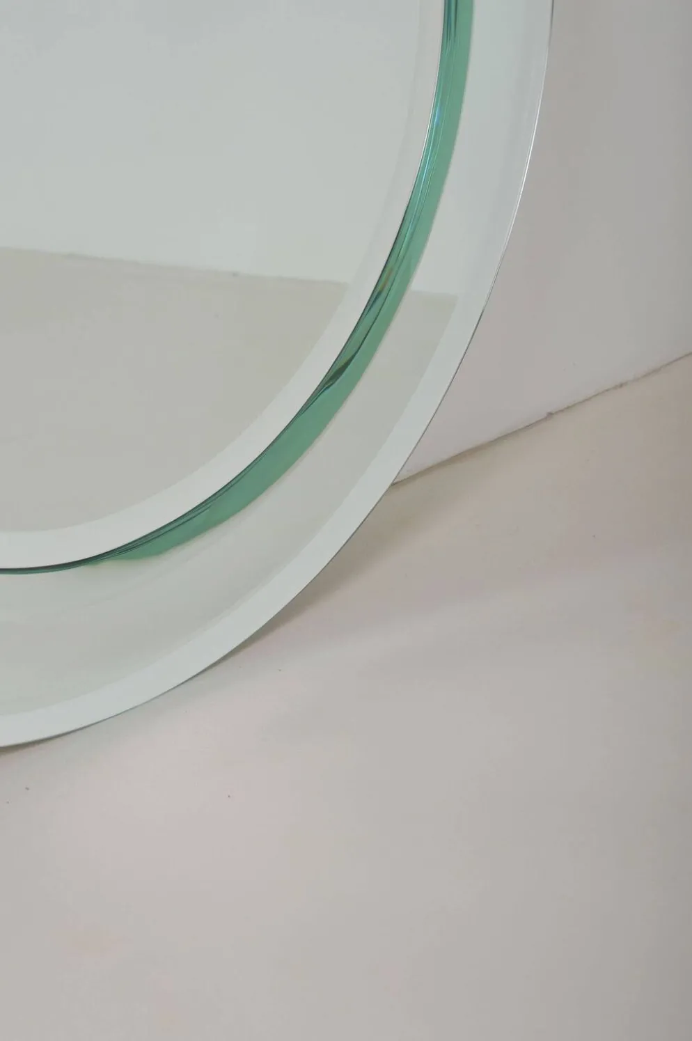Grand miroir vintage avec bord à double facette