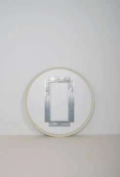 Grand miroir vintage avec bord à double facette