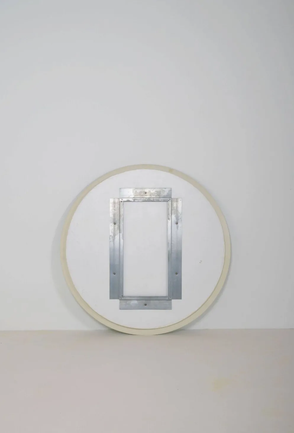 Grand miroir vintage avec bord à double facette