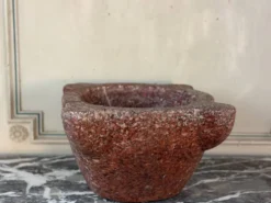 Grand mortier en marbre rose phocéen, XIXème siècle