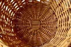 Grand panier de vannerie - Banne en bois tressé