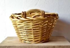 Grand panier de vannerie - Banne en bois tressé