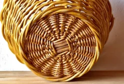 Grand panier de vannerie - Banne en bois tressé