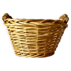 Grand panier de vannerie - Banne en bois tressé