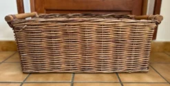 Grand panier en osier vintage ancien rétro