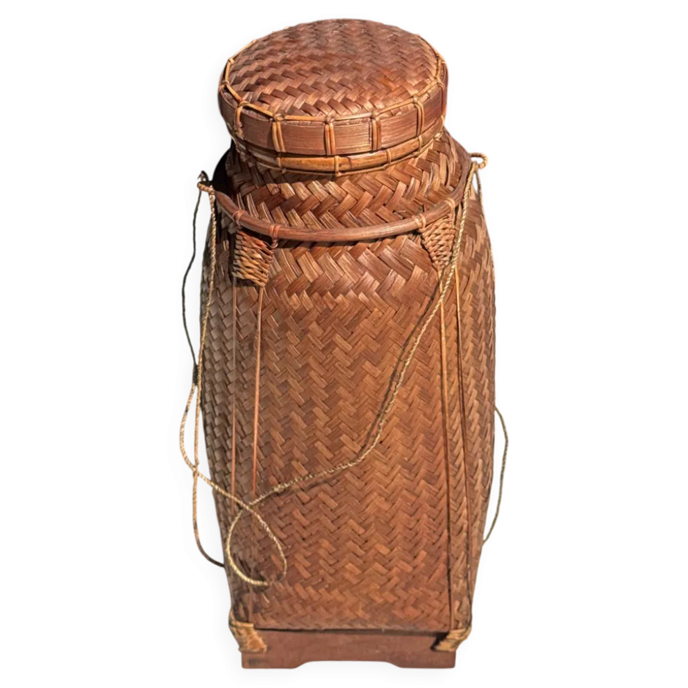 Grand panier traditionnel balinais à cordelettes H70 D26