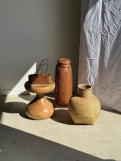 Grand panier traditionnel balinais à cordelettes H70 D26