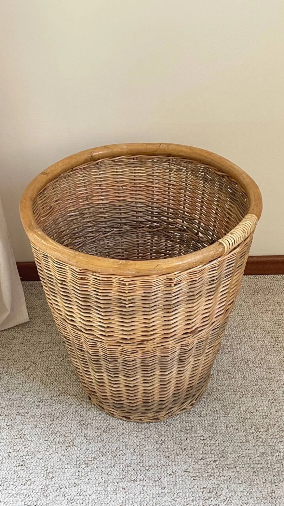 Grand PANIER Vintage OSIER Bois