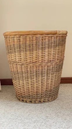 Grand PANIER Vintage OSIER Bois