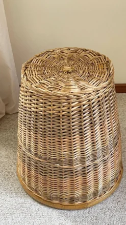 Grand PANIER Vintage OSIER Bois