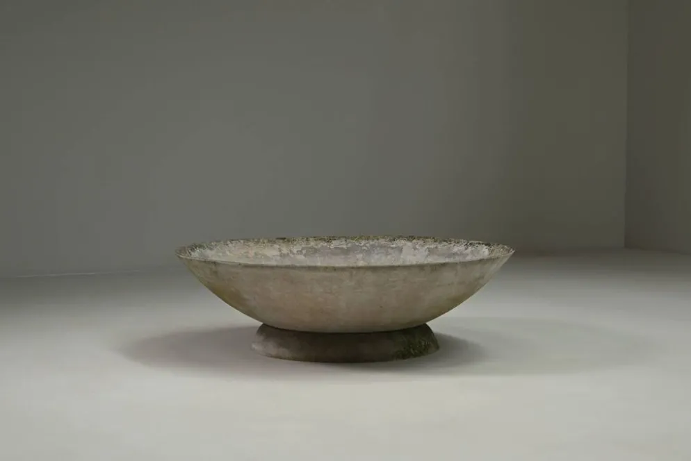 Grand pot de fleurs vintage par Willy Guhl pour Eternit, années 1950, Suisse.