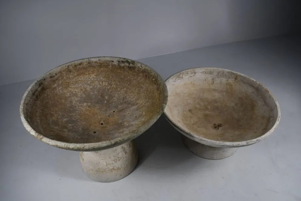 2 grands jardiniers avec 2 bases. Années 1960.