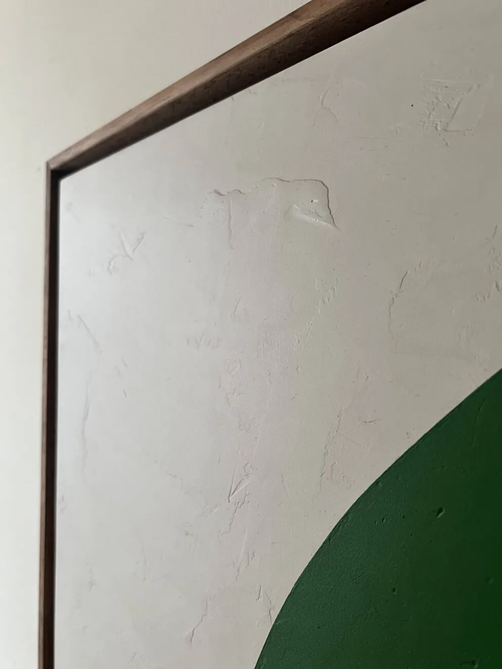 Grand tableau contemporain Formes Vertes Audrey Noel daté & signé