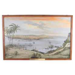Grand tableau « le port de la Havane en 1890 »