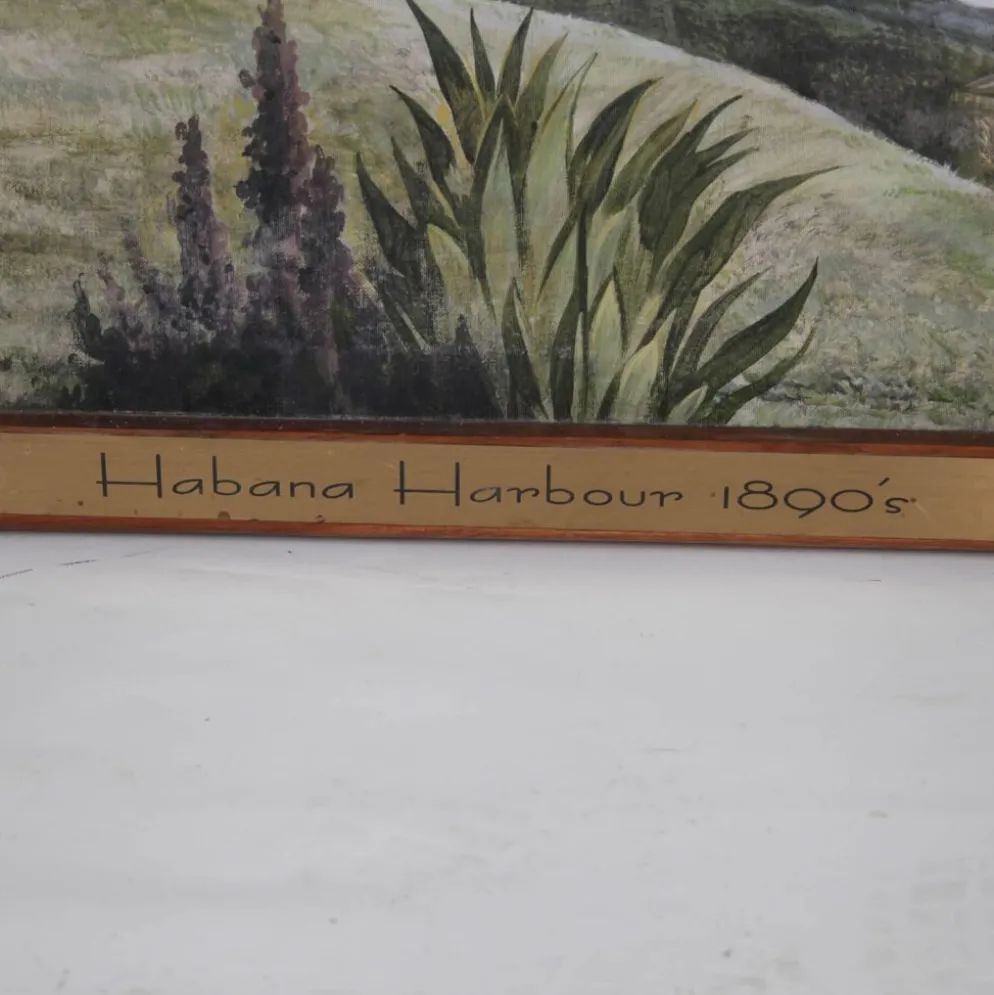 Grand tableau « le port de la Havane en 1890 »