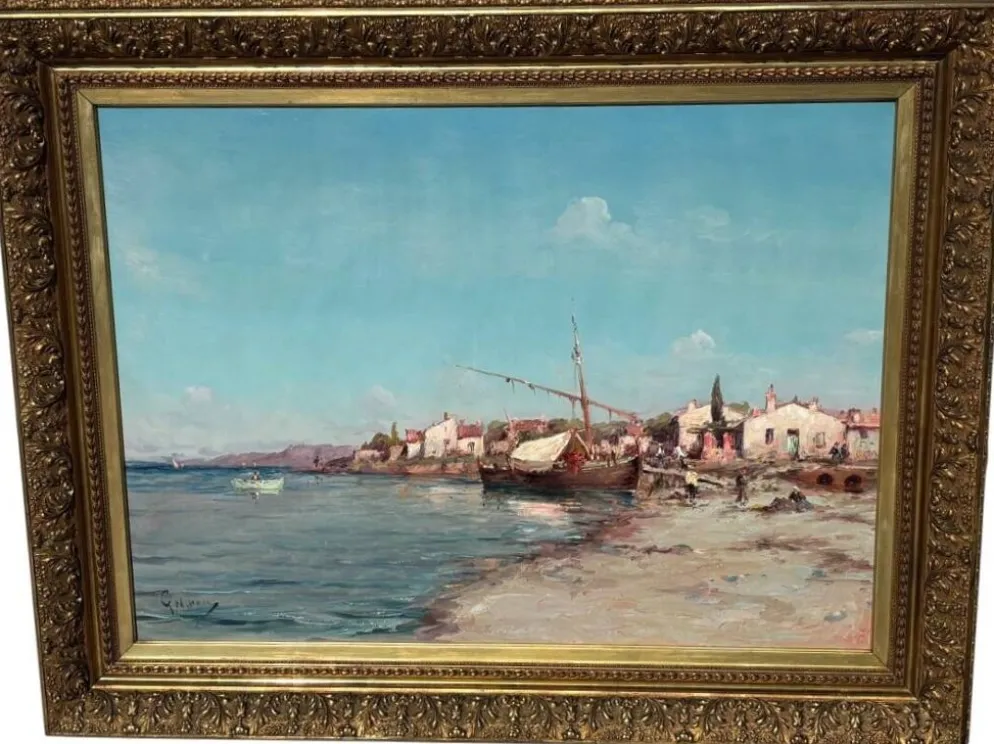 Grand tableau marine de Émile Godchaux
