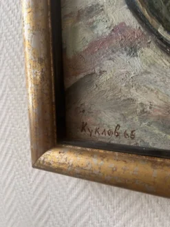 Grand tableau nature morte aux fleurs, école russe du milieu du XXe siècle. L’éloge de la douceur