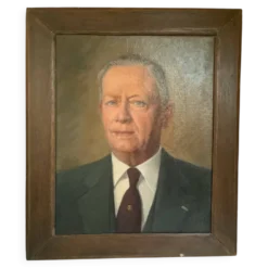 Grand tableau portrait d’homme huile sur toile signé