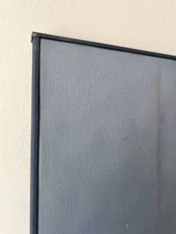 Grand tableau toile signée, peinture abstraite contemporaine bleu & dégradé