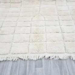 Grand tapis bérbere en laine pure traditionnelle artisanale taille 3/4 m