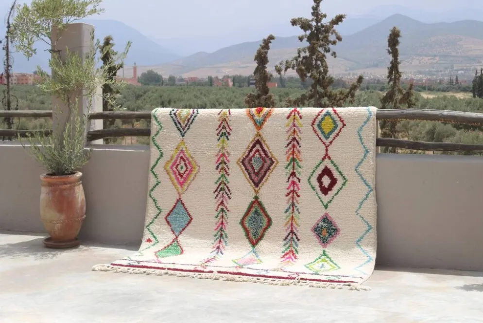 Grand tapis coloré fait main, 300 x 205 cm - G1033