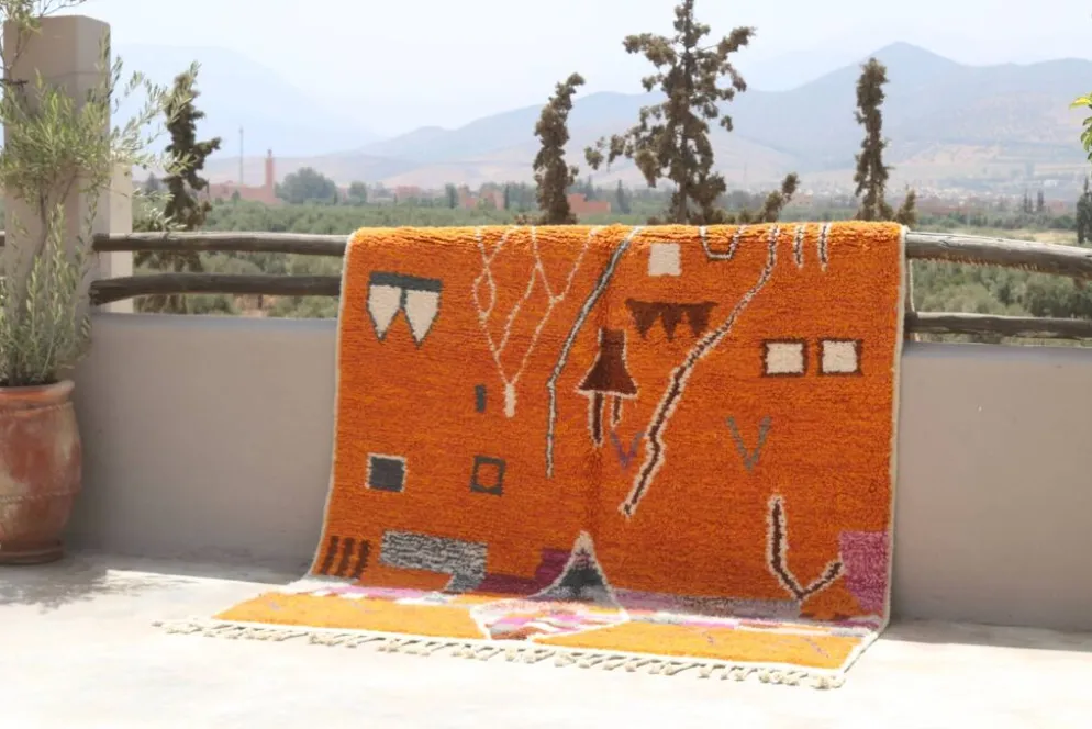 Grand tapis coloré fait main, 305 x 200 cm - G1020