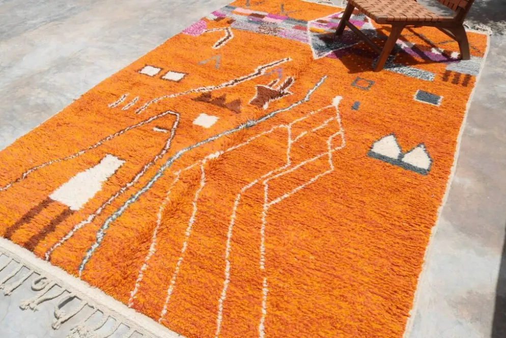 Grand tapis coloré fait main, 305 x 200 cm - G1020